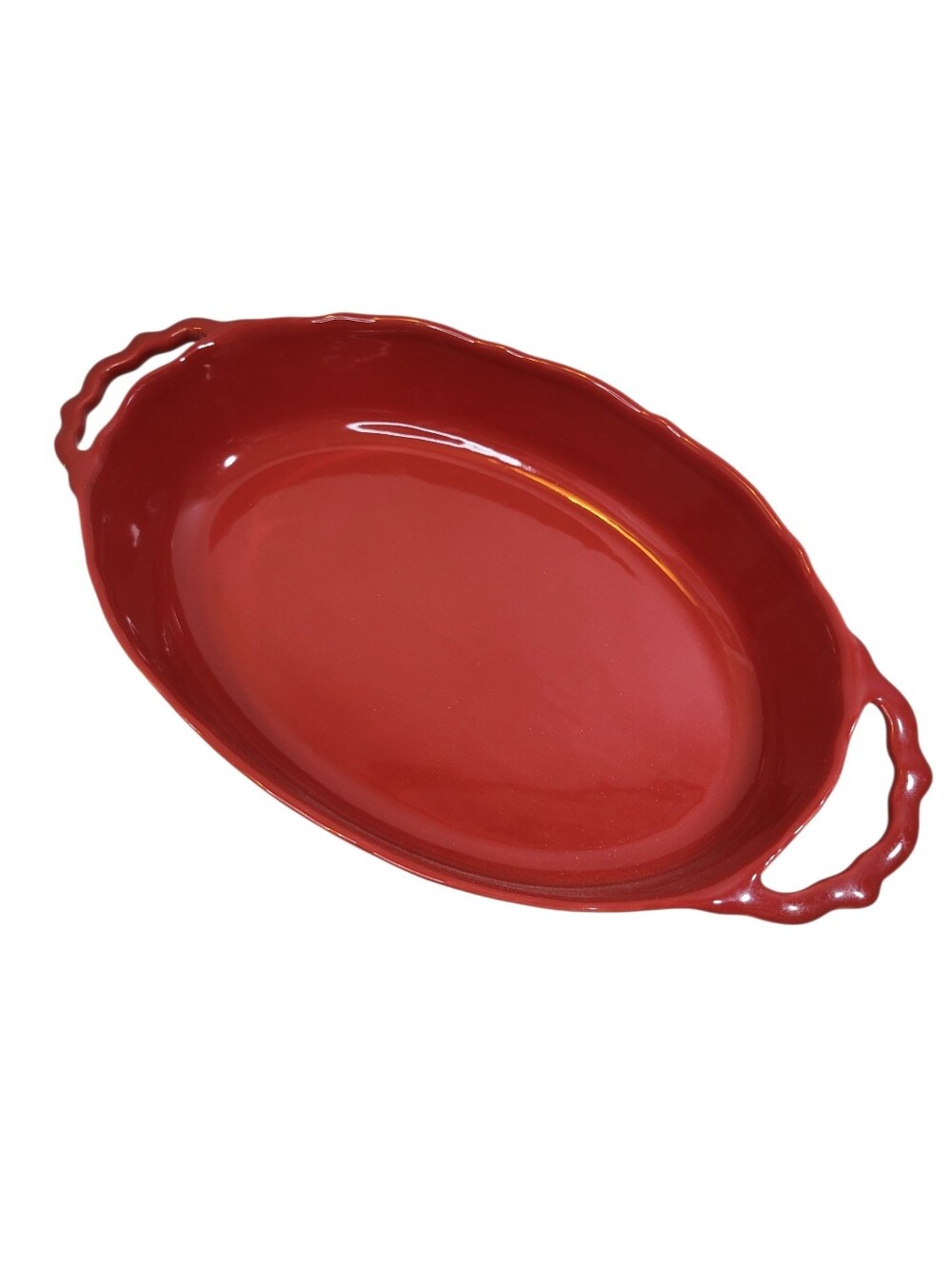 Matceramica red oval baking dish 9x13